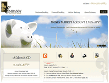 Tablet Screenshot of embassynationalbank.com